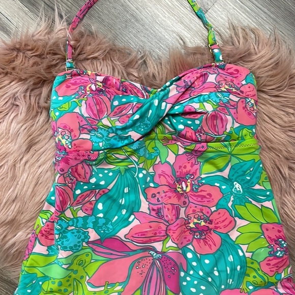 Lilly Pulitzer Floral Top Swimsuit Size XS - Picture 3 of 7